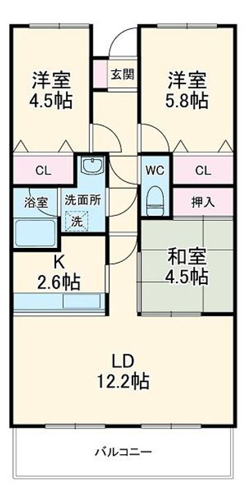 シャトレMの間取り