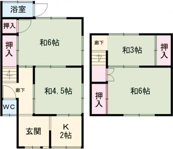 京都府京都市南区久世殿城町(一戸建)の賃貸物件の間取り