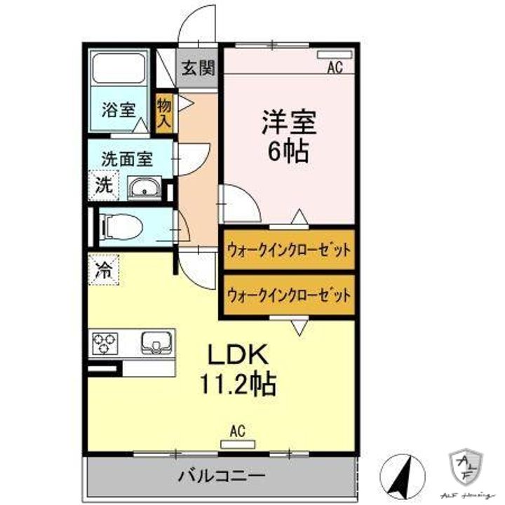 岐阜県可児市下恵土(アパート)の賃貸物件の間取り