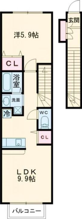 サンフラワーB棟の間取り