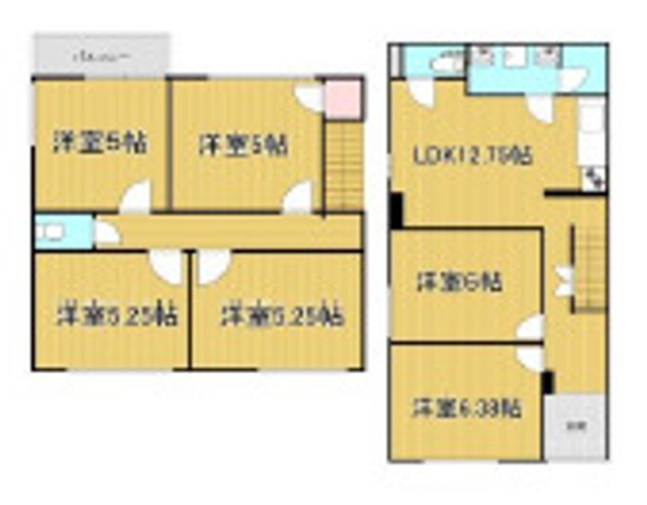 大阪府大阪市生野区中川西2(一戸建)の賃貸物件の間取り