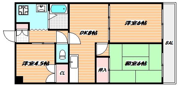 千葉県市川市日之出(マンション)の賃貸物件の間取り
