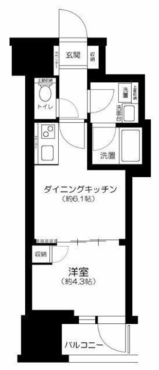 ライオンズミレス蔵前の間取り