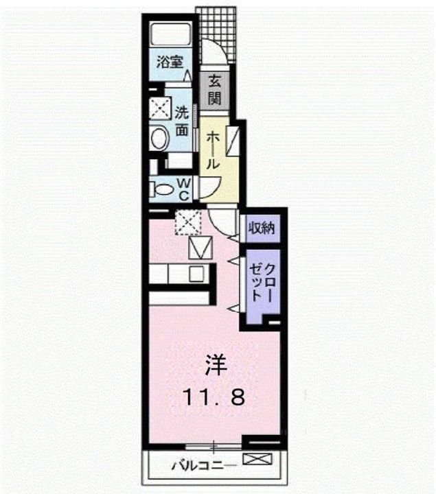 福島県郡山市安積町日出山字旧屋敷(アパート)の賃貸物件の間取り