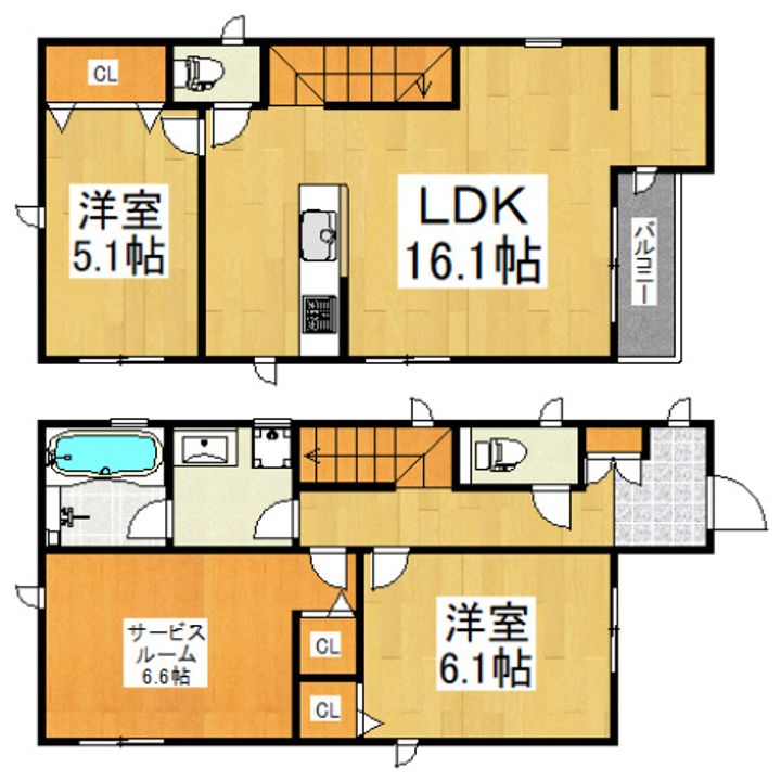 東京都小平市小川町1(一戸建)の賃貸物件の間取り