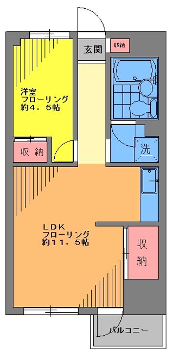 マンションアルファ不動前の間取り
