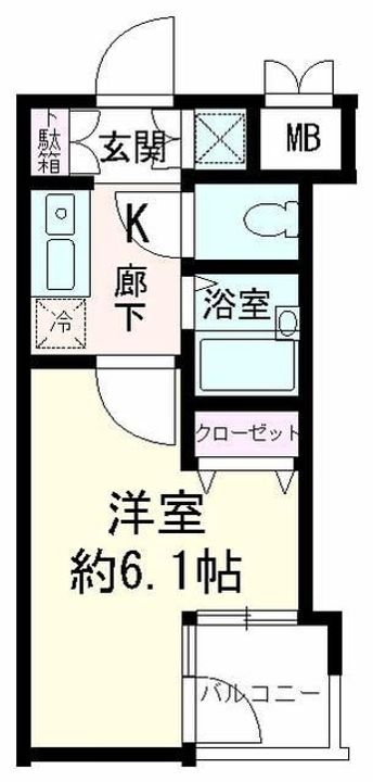 東京都新宿区弁天町(マンション)の賃貸物件の間取り