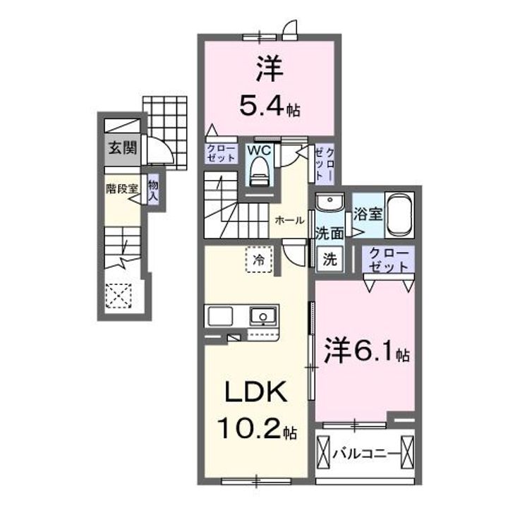 神奈川県綾瀬市蓼川3(アパート)の賃貸物件の間取り