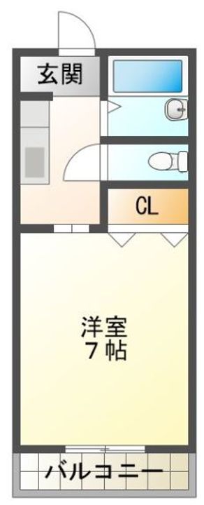 熊本県熊本市中央区白山2(マンション)の賃貸物件の間取り