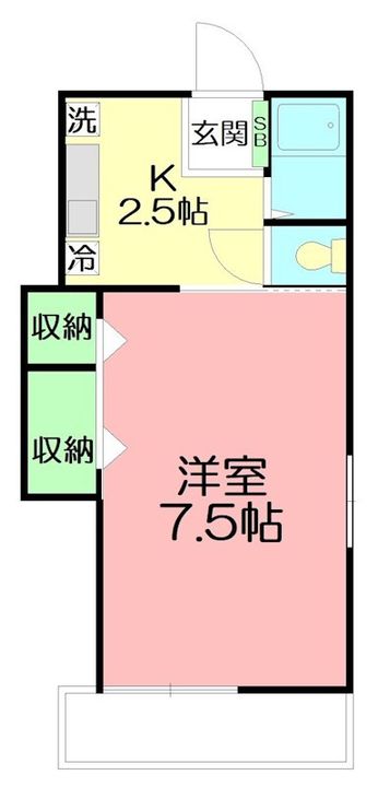 神奈川県藤沢市大庭(アパート)の賃貸物件の間取り