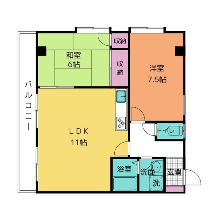 太洋ミユキハイツ 501の間取り