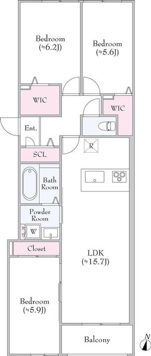 ヴェント荻窪の間取り
