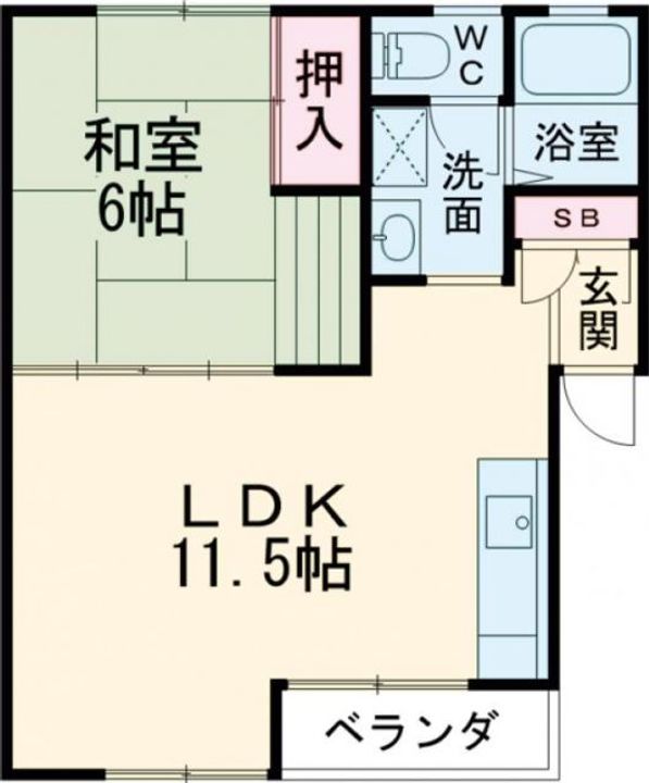 カームハイツAの間取り