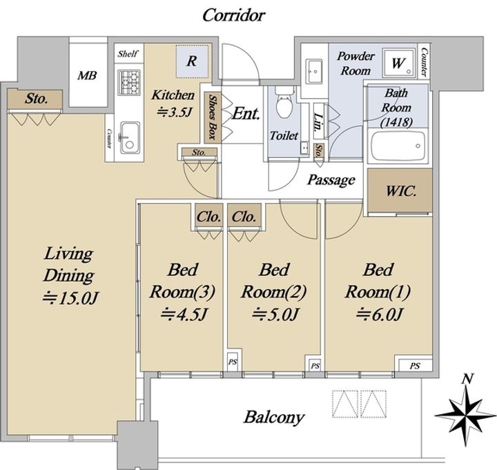 梅田ガーデンレジデンスの間取り