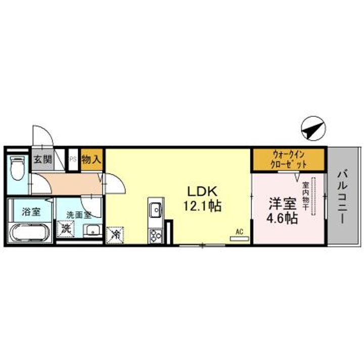 滋賀県栗東市霊仙寺6(アパート)の賃貸物件の間取り
