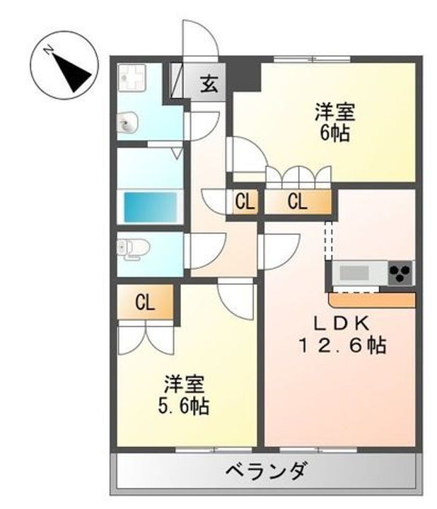 神奈川県綾瀬市深谷中4(アパート)の賃貸物件の間取り