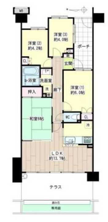 ヨコハマオールパークス一街区の間取り