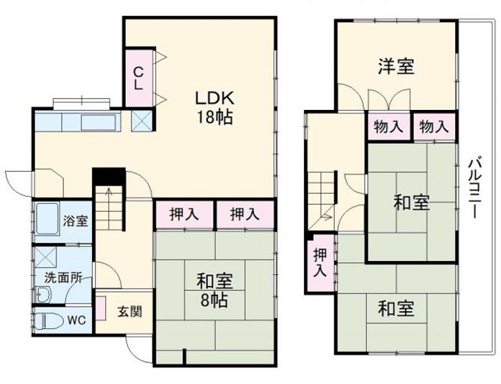 千葉県船橋市田喜野井2(一戸建)の賃貸物件の間取り