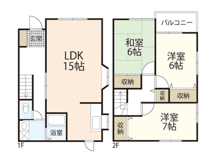 広島県広島市安芸区矢野南5(一戸建)の賃貸物件の間取り