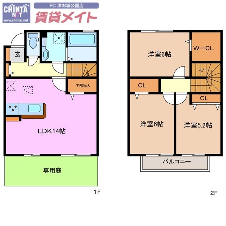 三重県津市藤方(一戸建)の賃貸物件の間取り