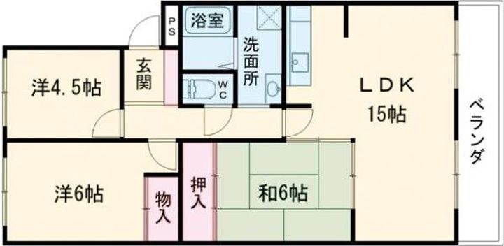 第2日の出ハイツの間取り