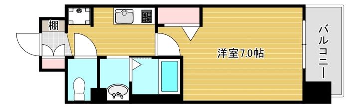 大阪府東大阪市荒川1(マンション)の賃貸物件の間取り