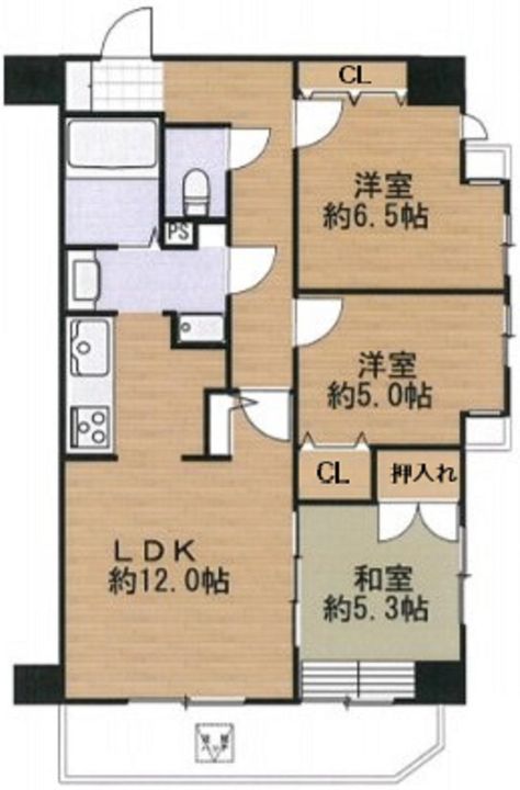 埼玉県入間市高倉2(マンション)の賃貸物件の間取り