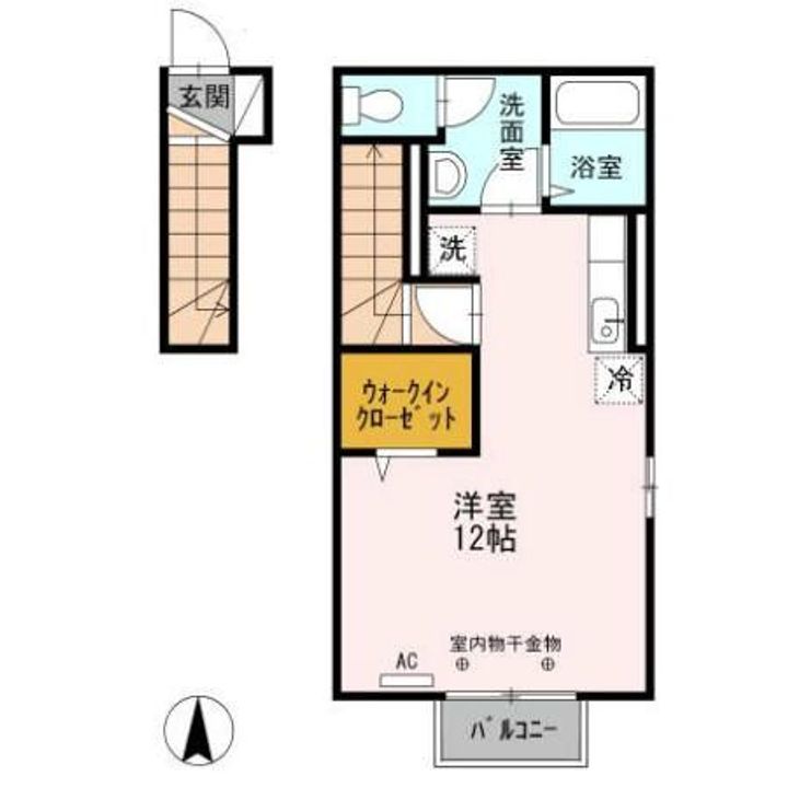 福島県福島市泉字仲ノ町(アパート)の賃貸物件の間取り