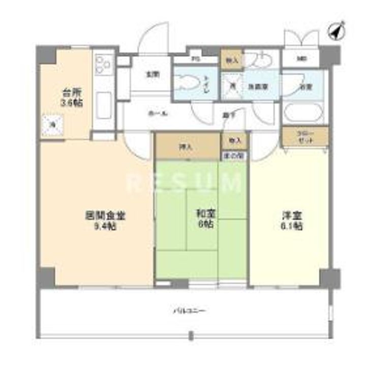 千葉県千葉市美浜区打瀬2(マンション)の賃貸物件の間取り