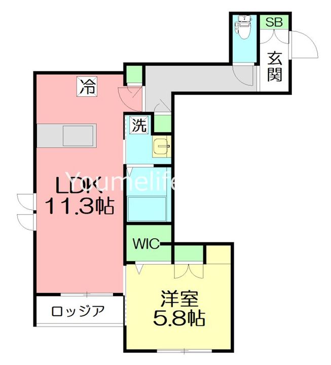 神奈川県藤沢市辻堂新町2(マンション)の賃貸物件の間取り