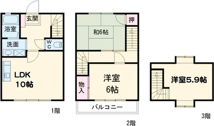 埼玉県桶川市大字加納(一戸建)の賃貸物件の間取り