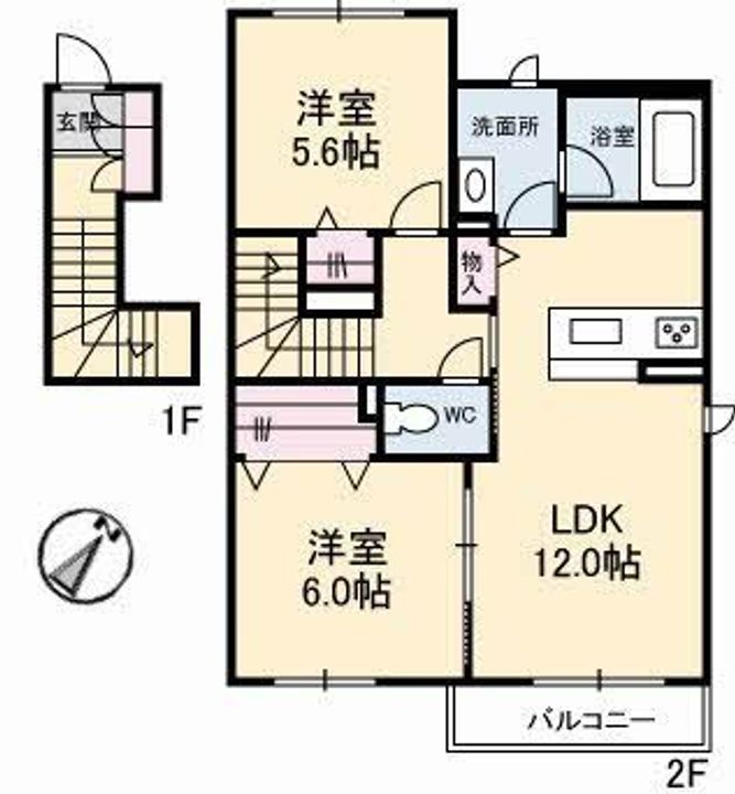 広島県山県郡北広島町壬生(アパート)の賃貸物件の間取り
