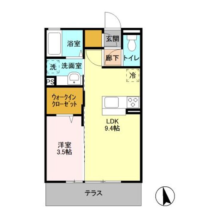 群馬県太田市内ケ島町(アパート)の賃貸物件の間取り