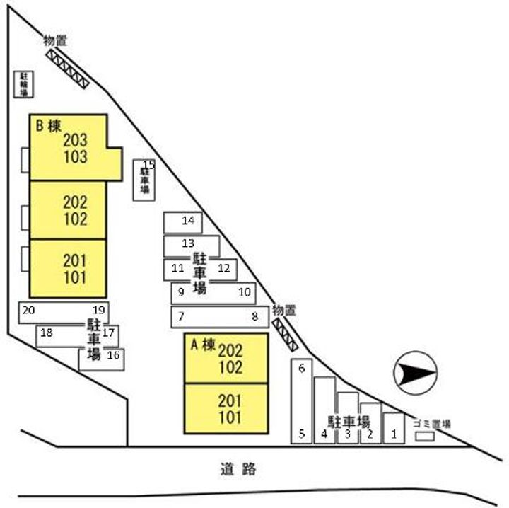 アズール Bの地図