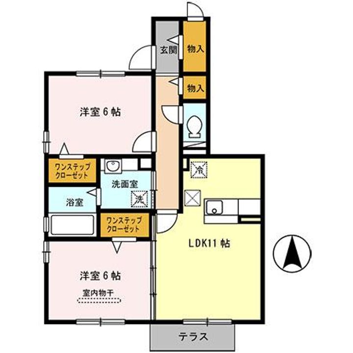 アズール Bの間取り