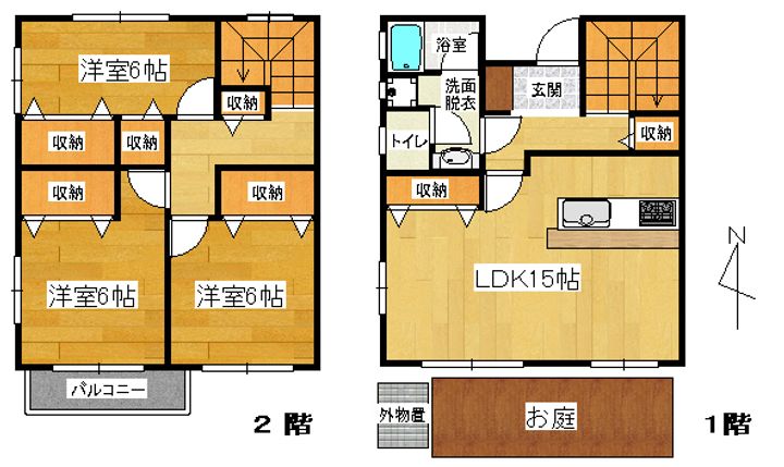 静岡県三島市谷田(一戸建)の賃貸物件の間取り