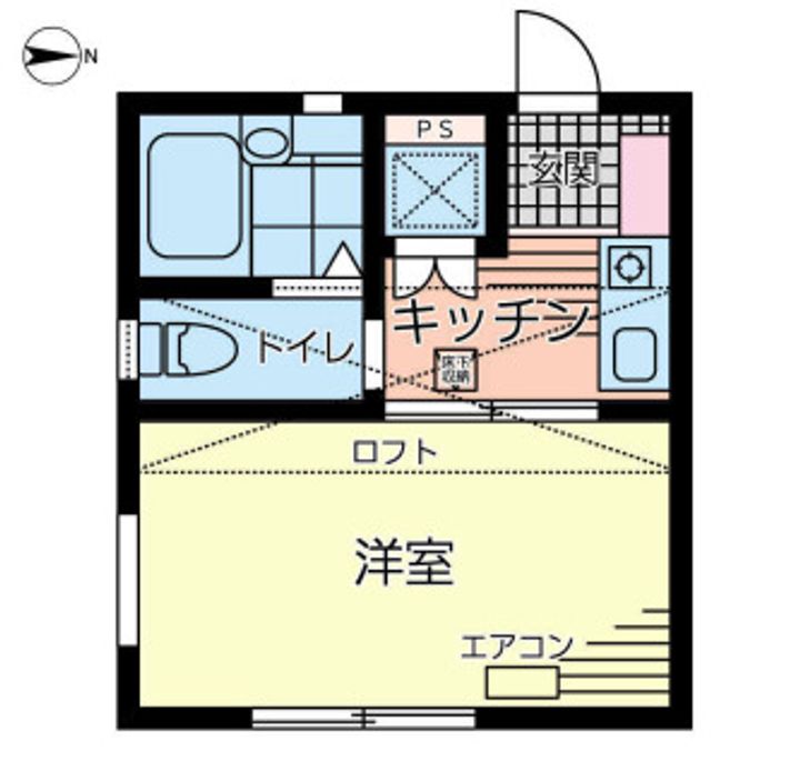 神奈川県横浜市鶴見区下末吉3(アパート)の賃貸物件の間取り