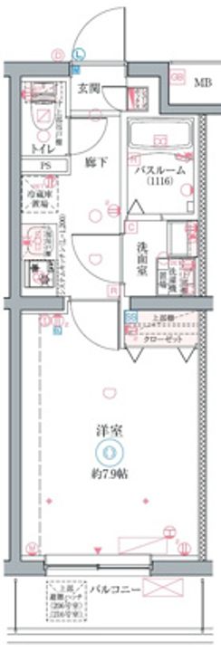 東京都葛飾区奥戸2(マンション)の賃貸物件の間取り