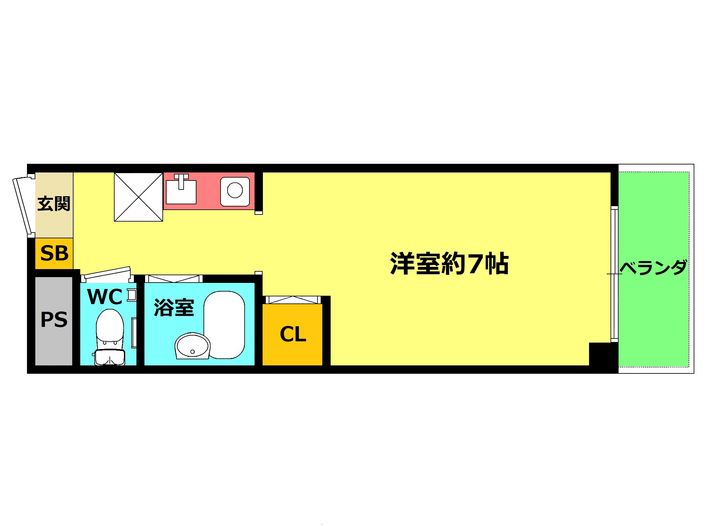 大阪府大阪市平野区加美北4(マンション)の賃貸物件の間取り