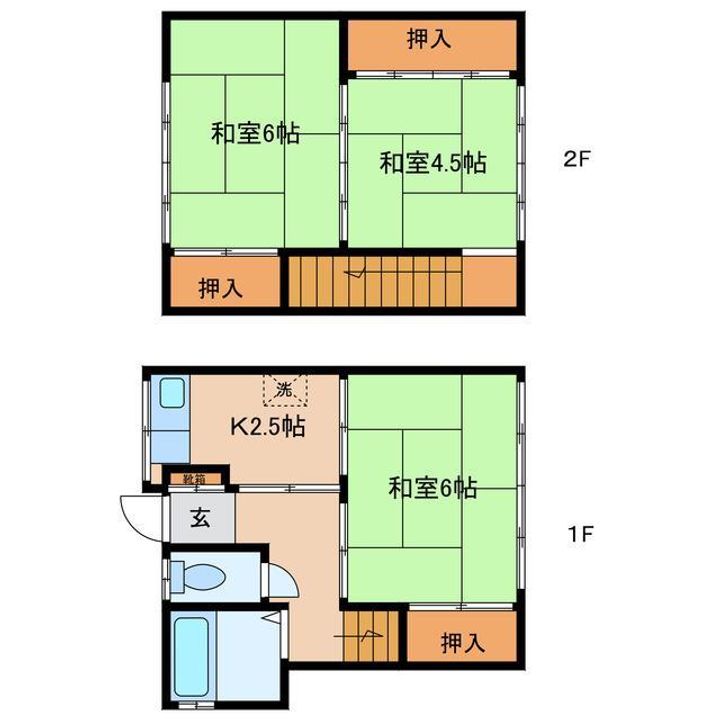 岐阜県高山市三福寺町(一戸建)の賃貸物件の間取り