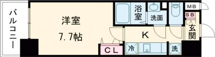 大阪府堺市西区鳳東町4(マンション)の賃貸物件の間取り