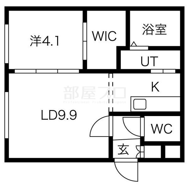 北海道札幌市西区宮の沢一条3(マンション)の賃貸物件の間取り
