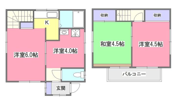 埼玉県新座市西堀2(一戸建)の賃貸物件の間取り