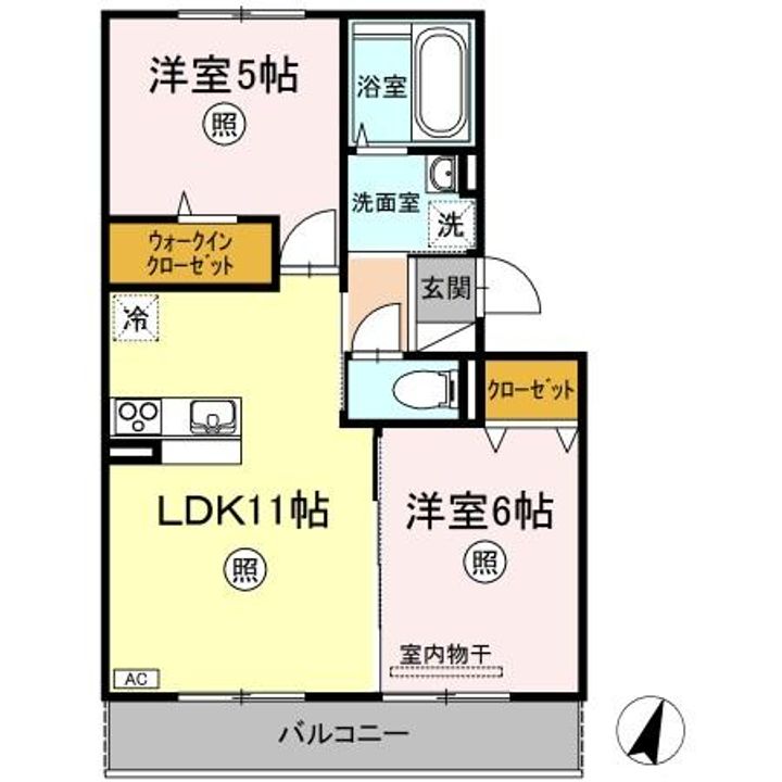 岡山県岡山市南区芳泉4(アパート)の賃貸物件の間取り