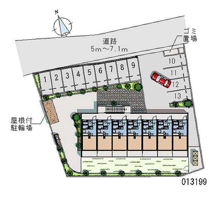 東京都府中市西府町5(アパート)の賃貸物件の地図