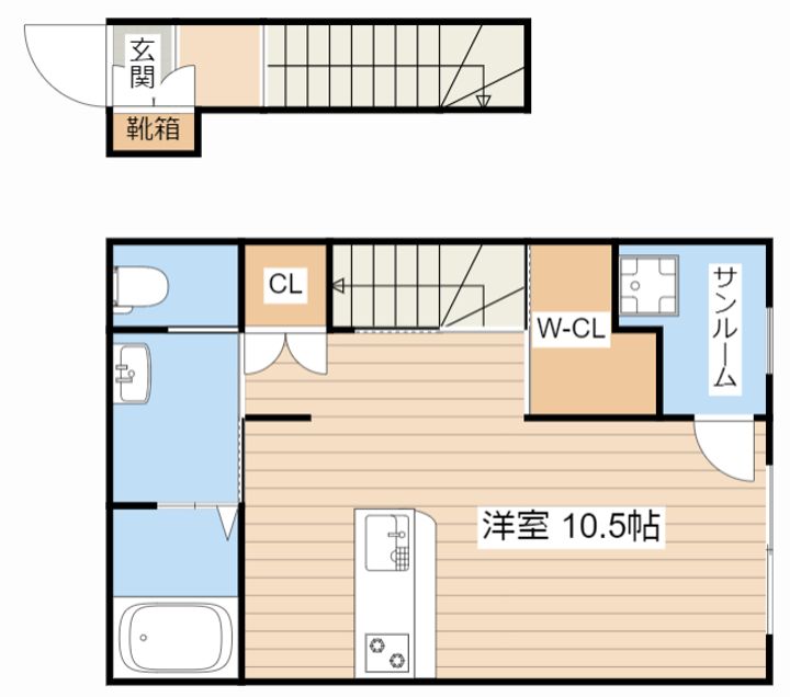 滋賀県彦根市栄町2(アパート)の賃貸物件の間取り