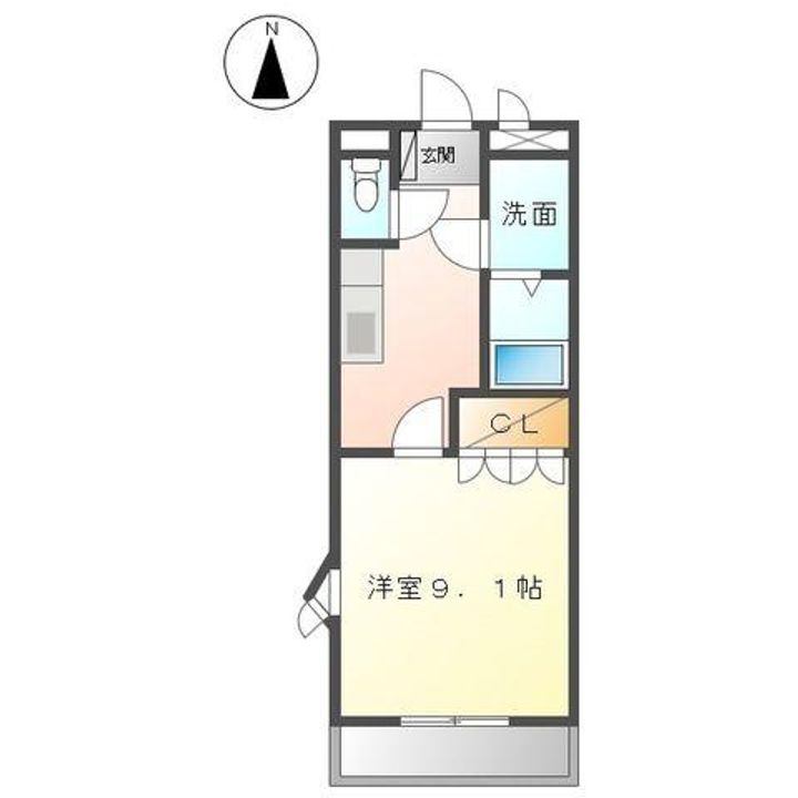 愛知県日進市米野木町油田(アパート)の賃貸物件の間取り