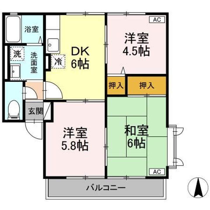 サンビレッジ本宮の間取り
