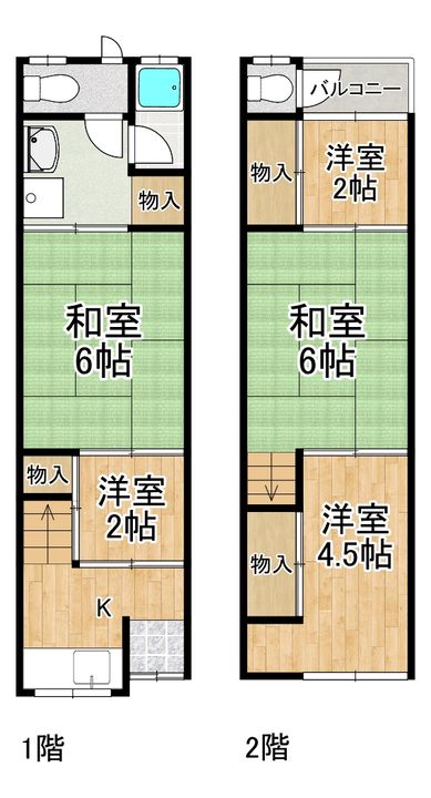大阪府堺市堺区香ヶ丘町4(一戸建)の賃貸物件の間取り