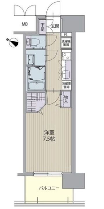 愛知県名古屋市南区寺部通2(マンション)の賃貸物件の間取り